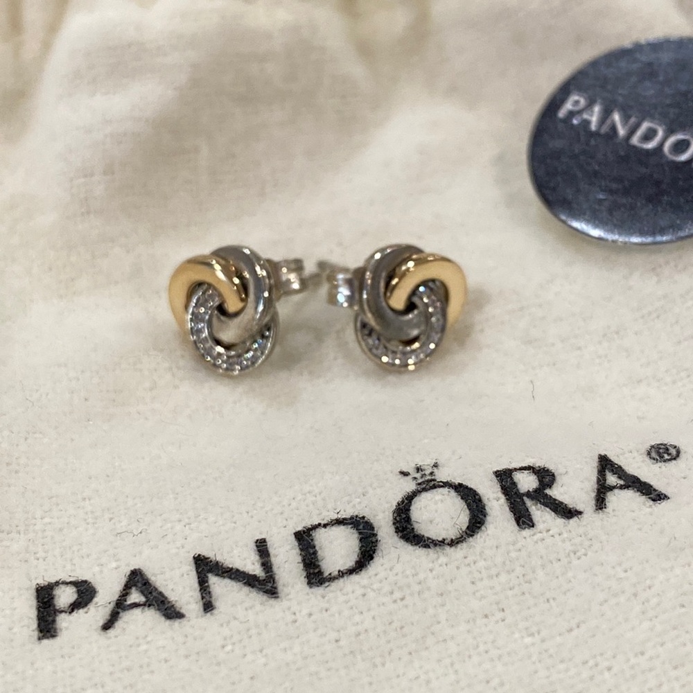 Pandora interlinked circle earrings